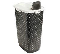 Rotho Mypet Cody Récipient pour Aliments pour Animaux de Compagnie 50 l avec Couvercle, Plastique Alimentaire (PP) sans BPA, Noir, 50 l (39,7 X 29,6 X 58,5 cm)