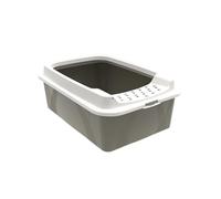 Rotho MyPet Eco Bonnie Bac à litière pour Chat avec entrée supérieure en Plastique recyclé Beige/Blanc, M, M (57,2 x 39,3 x 20,9 cm)