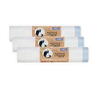 Rotho Paso Jeu de sacs poubelle 3 rouleaux de 15 pour Paso 40l, Plastique (PP recyclé), blanc, 3 x 15 Stück (40.0 x 30.0 x 16.6 cm)