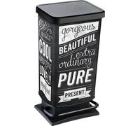 Rotho Paso Pedal Bin Hipster 40L Black