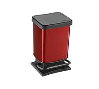 Rotho Paso 20 L Rectangulaire Métal, Plastique Rouge