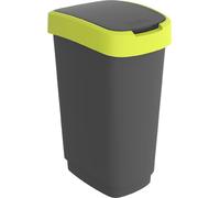 Rotho poubelle 50 L Twist - Swing seau 40,1 x 29,8 x 60,2 cm - poubelle plastique - poubelle - fonction basculante ou rabattable