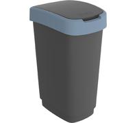 Rotho poubelle 50 L Twist - Swing seau 40,1 x 29,8 x 60,2 cm - poubelle plastique - poubelle - fonction basculante ou rabattable