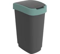 Rotho poubelle 50 L Twist - Swing seau 40,1 x 29,8 x 60,2 cm - poubelle plastique - poubelle - fonction basculante ou rabattable