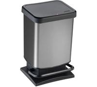 ROTHO Poubelle Paso ronde - 20 L - Effet carbone