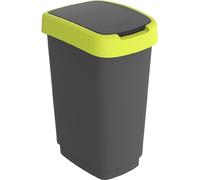 Rotho poubelle pivotante twist vert lime 25l