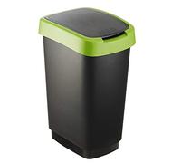 Rotho Salsa Poubelle 25l avec couvercle, plastique (PP) sans BPA, vert, 25l (33.3 x 25.2 x 47.6 cm)