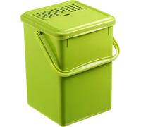 Rotho Seau à compost bio 9 l avec filtre à charbon actif dans le couvercle, plastique (PP) sans BPA, vert foncé, 9 l (23x22,5x27,5cm) 1779905092