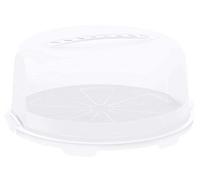 Rotho Cloche à gâteau Fresh – coupe haute – blanc/transparent