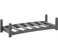 Rotho Vario Porte-bouteilles pouvant contenir jusqu'à 6 bouteilles, Plastique (PP) sans BPA, anthracite, (60.0 x 22.0 x 14.0 cm)