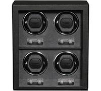 ROTHWELL 4 Watch Winder for Automatic Watches with Quiet Motor with Multiple Speeds and Rotation Settings (Black/Grey)