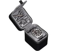 ROTHWELL Boîte de voyage pour une montre unique avec couvercle pour accessoires (noir/gris)