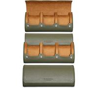 ROTHWELL Étui de Voyage en Rouleau pour 3 Montres | Protection Portable Robuste, Convient à Toutes Les Montres-Bracelets (Vert/Beige)