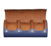 ROTHWELL Étui de voyage pour 3 montres | Protection portable robuste, s'adapte à toutes les montres et montres intelligentes jusqu'à 50 mm (bleu/beige)