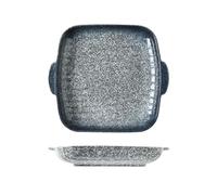 Rôti Four à micro-ondes, ustensiles de cuisson, grand bol nouilles, plaque domestique double oreille en céramique Pâtes(Grigio)