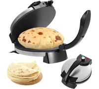 Roti Maker 1800W Presse Électrique Antiadhésive avec Poignée Anti-brûlure Température Réglable Voyants pour Crêpes Crêpes Crêpes 1800W