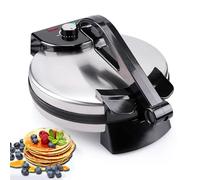Roti Maker électrique avec chauffage double face, revêtement antiadhésif, thermostat réglable pour crêpes et pains plats