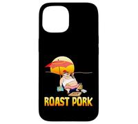 Rôti Porc fumant Cochon sur la Plage pour Barbecue Coque pour iPhone 15