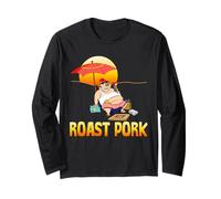 Rôti Porc fumant Cochon sur la Plage pour Barbecue Manche Longue