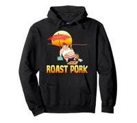 Rôti Porc fumant Cochon sur la Plage pour Barbecue Sweat à Capuche