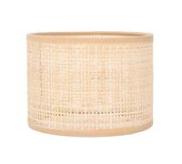 Rotin Abat-Jour Vintage Lustre Suspension Cylindre pour Lampe De Table et Lampadaire E27/E14
