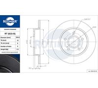 ROTINGER 2X Disque De Frein Arrière Ø264.8 Mm Pour Ford Focus II DA_ HCP DP 1.6
