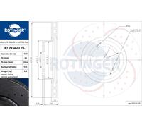 ROTINGER 2X Disque De Frein Perforé Ventilé Avant Pour Mercedes-Benz E-Class