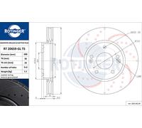 ROTINGER 2x Disque Frein Avant Ø280mm Convient pour Hyundai i30 Fd 1.4 1.6 Crdi