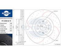 ROTINGER 2x Disque Frein Avant Ø340mm pour VW Passat Variant 3G5 2.0 Tdi 1.4 TSI