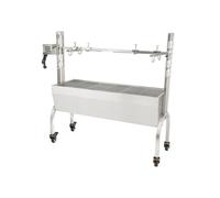 VEVOR Barbecue à Charbon avec Tournebroche Électrique Charge 41 kg 50 W 4 tr/min Rôtissoire à Charbon Barbecue Rôtissoire Cuisson 104x38 cm Haute Réglable Rôtir Agneau Cochon Poulet Camping Restaurant
