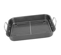 Rôtissoire antiadhésive à bords hauts pour les repas de vacances | Deux poignées latérales en boucle, poêle à revêtement antiadhésif, rôtissage four domestique et barbecue en