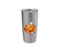 Rôtissoire au poulet rôti amusant Gobelet isotherme en acier inoxydable double paroi