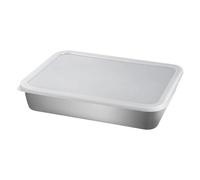 Rôtissoire avec couvercle grille de cuisson four gril casseroles plateau inox antiadhésif pour Cuisine
