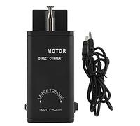 Rôtissoire Électrique Aluminium Noir, Moteur Rotissoire Barbecue Portable avec Câble USB - Faible Consommation, Faible Bruit, Idéal pour Picnic et Méchoui