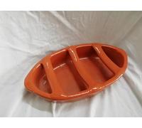 Rôtissoire en terre cuite rectangulaire pour choricitos 30 x 15 cm Marron