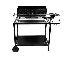 Rôtissoire professionnel au charbon de bois avec moteur électrique Somagic - 80 x 15,5 cm