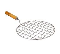 Rôtissoire ronde en acier inoxydable / support à grillades avec pince en acier inoxydable, rôtissoire à rôtir avec filet en acier (8 pouces)