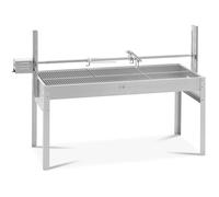 Rôtissoire verticale - HELLOSHOP26 - Barbecue tourne broche motorisé - 40 kg - Acier inoxydable - 127 cm