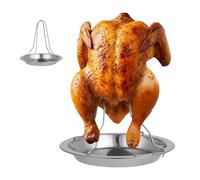 Rôtissoire Verticale Pour Poulet,Gril Pliant Antiadhésif En Acier Inoxydable | Support De Grille Vertical Grand Pour Poulet Inoxydable | Pour Cuisine Four Nourriture Restaurant Fête Réunion