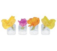 ROTIX Lot de 12 vases de Table en Verre pour Fleurs, décoration de Table de Mariage, Vase à Fleurs