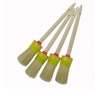 ROTIX Lot de 4 pinceaux ronds à poils clairs Ø 35 mm Taille 8