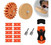 ROTKUSZ 2 pcs Gomme enlève Autocollants avec Adaptateur, Gomme à Feuille, Lames d'Enlèvement d'Adhésif, Gomme, Gomme à Feuille de Voiture, avec 2 Mini Grattoir+10 Lames