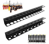 ROTKUSZ 2 Pièces Ensemble Porte Outils Mural, Étagère Murale Porte Outils, Organisateur de Tournevis et de Pinces, Support de Rangement Multifonction pour Tournevis, pour Garages, Ateliers et Établis