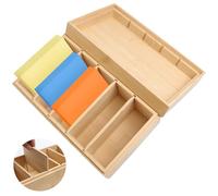 ROTKUSZ A7 Boîte à Fiches en Bois, Boîte de Vocabulaire avec Couvercle et 4 Séparateurs Amovibles, Box Rangement en Bois, pour Bureau, École et Maison, 22 x 12,6 x 9 cm (Fiches non Incluses)