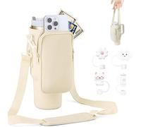 ROTKUSZ Porte-Bouteille pour Stanley Cup, Porte-Bouteille avec Poche, Compatible 40 OZ Thermos Flask pour Stanley Cup avec Sangle Réglable, Stanley Cup Accessoires pour Camping, Randonnée, Voyage