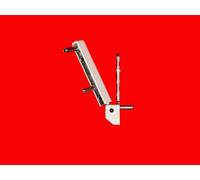 ROTO 263858 258592 K 6/100 - Roulement d'angle de réparation pour fenêtre en plastique PVC - Espacement des broches : 54 mm - Argenté - Avec capuchons blancs - 263858 258592 K 6/100 - Pour la série NT