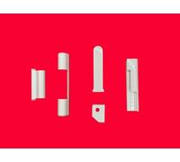 Roto Capuchons de recouvrement série NT en blanc côté bande K pour roulement d'angle, roulement de ciseaux, palier d'axer, bras d'axer, bande d'angle (1 jeu droit blanc pour bande pliée)
