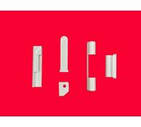 Roto Capuchons de recouvrement série NT en blanc côté bande K pour roulement d'angle, roulement de ciseaux, palier d'axer, bras d'axer, bande d'angle (1 jeu gauche blanc pour bande pliée)