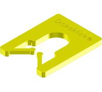 Roto/Gluske Système de palettes d'écartement DISKOKLICK type 2 | 65 x 52,5 x 4 mm | Couleur jaune | 1000 pièces