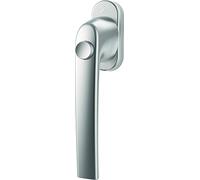 Roto Poignée de fenêtre Samba - Bouton pression - Argent naturel - Avec vis - Tige carrée - 7 x 32 mm